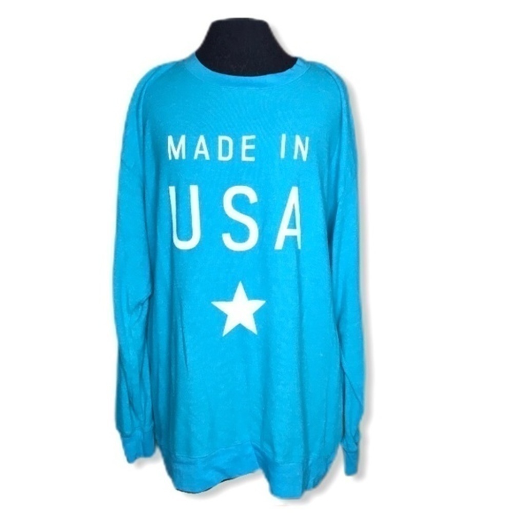𝅺wildfox Made in the USA Oversized Crew Sweatshirt